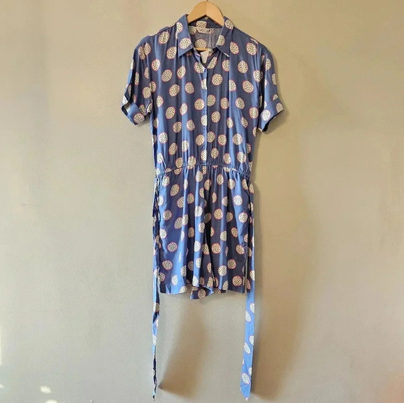 Compania Fantastica Dragon Fruit Pitaya Print Casual Women's Romper Size Medium. - Picture 8 of 16